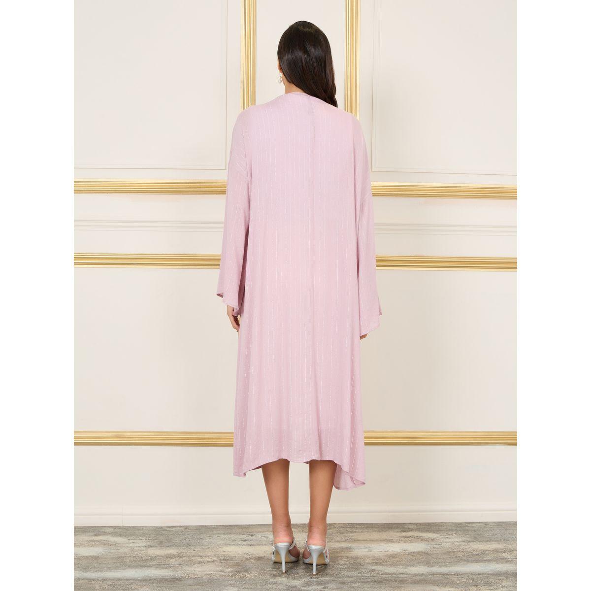 Styli Oversized Lurex Striped Drop Shoulder Midi Kimono-women-clothing-shirtsandblouses-shirts-image-4