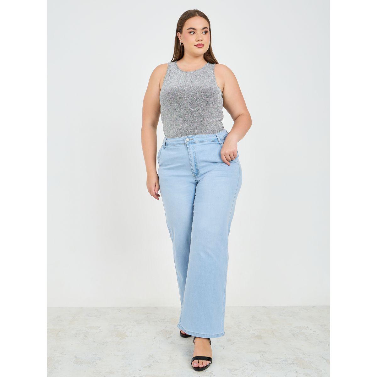 بلوزة بلا اكمام بمقاس كبير وتفاصيل لوريكس-women-clothing-tshirts-image-3