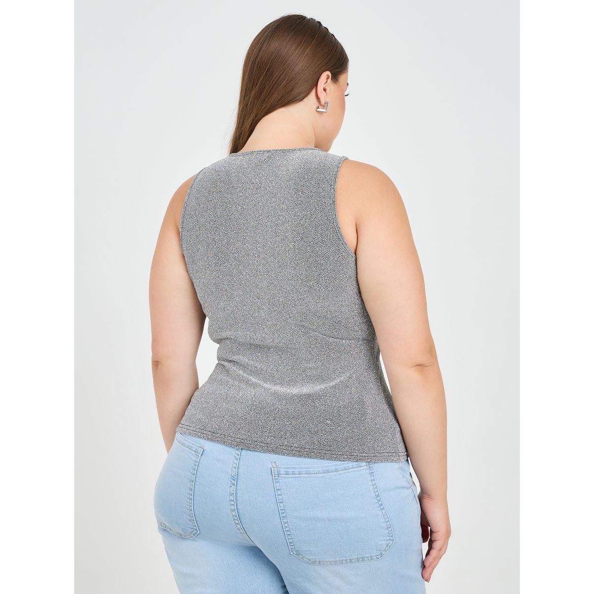 Styli Plus Lurex Sleeveless Fitted Tank-women-clothing-tshirts-image-5