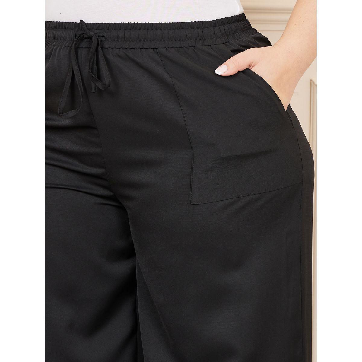 Styli Plus Satin Pocket Detail Straight Fit Pant-women-clothing-bottoms-trousers-image-3