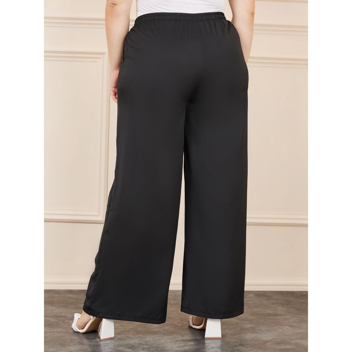 Styli Plus Satin Pocket Detail Straight Fit Pant-women-clothing-bottoms-trousers-image-4