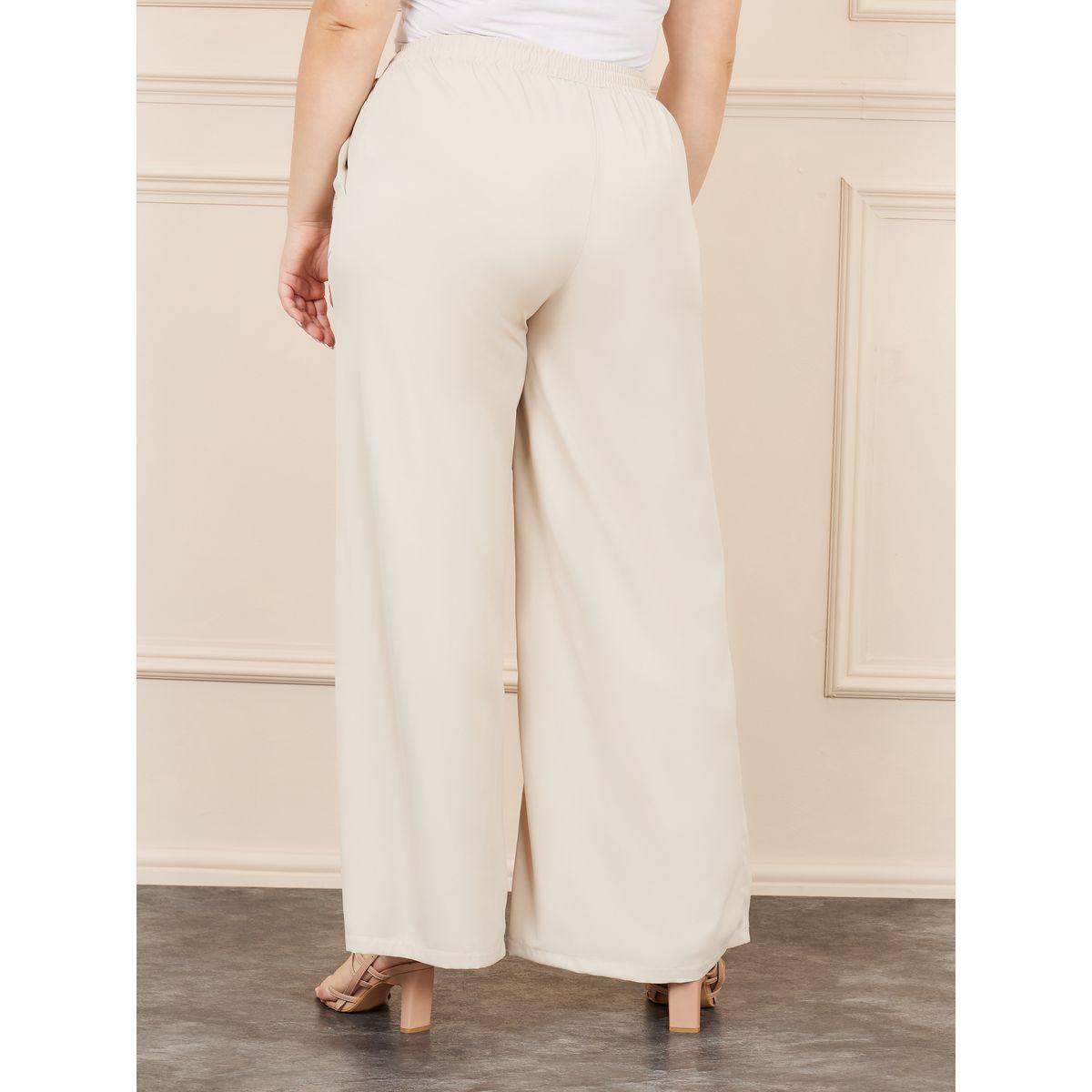 بنطال ساتان بمقاس كبير وقصة أرجل مستقيمة-women-clothing-bottoms-trousers-image-4