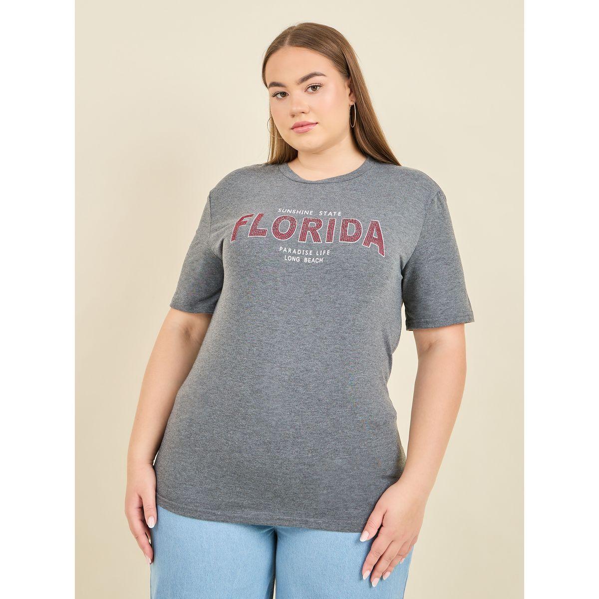 Styli Plus Florida Embellished Regular Fit T-shirt-women-clothing-tshirts-image-3