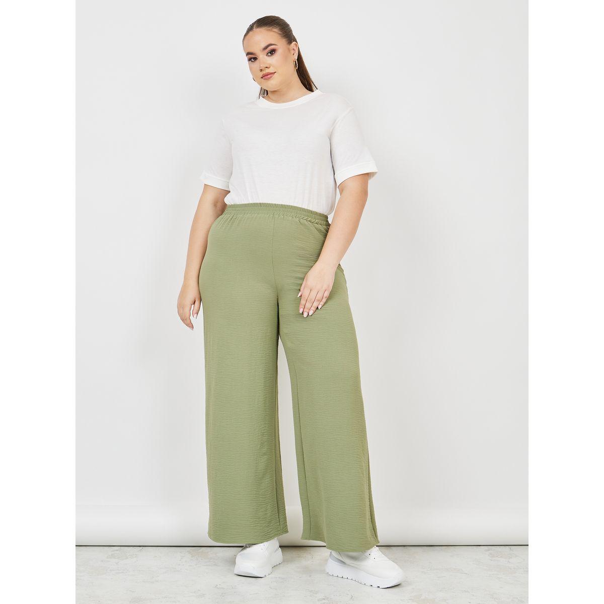 بنطال بمقاس كبير وأرجل واسعة مع خصر عالي-women-clothing-bottoms-trousers-image-2