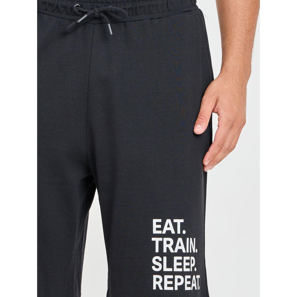 Styli Active Oversized Slogan Print Hem Terry Athleisure Shorts-men-clothing-sportswearandactivewear-bottoms-shorts-image-3