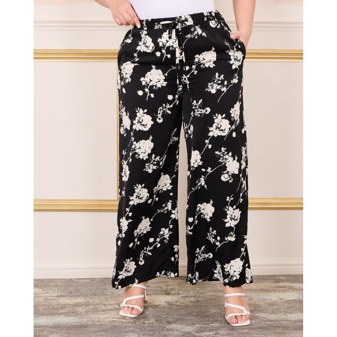 Styli Floral Print Wide Leg Pant with Drawstring Waistband-women-clothing-bottoms-trousers-image-1