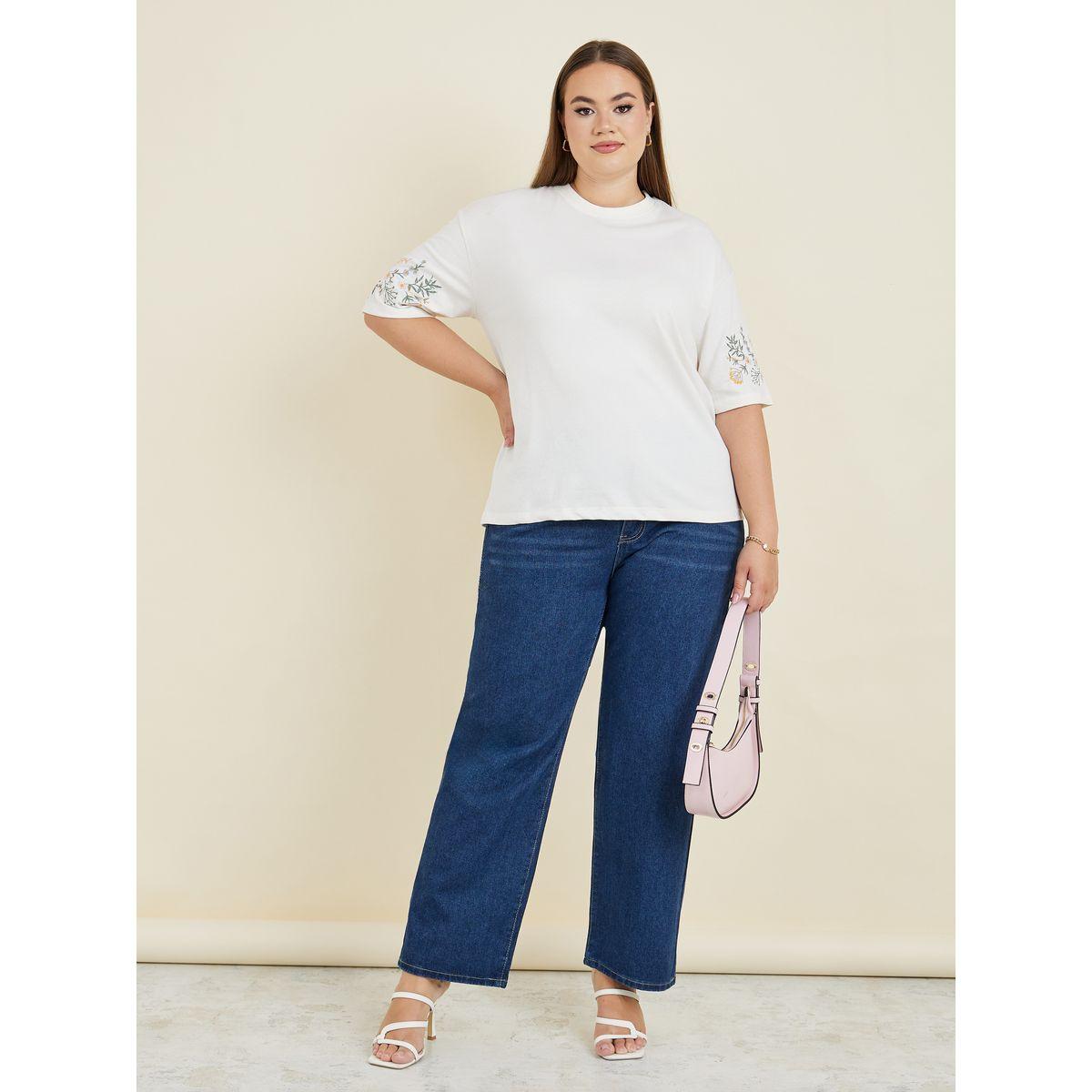 Styli Plus Embroidered Round Neck Oversized T-Shirt-women-clothing-tshirts-image-3