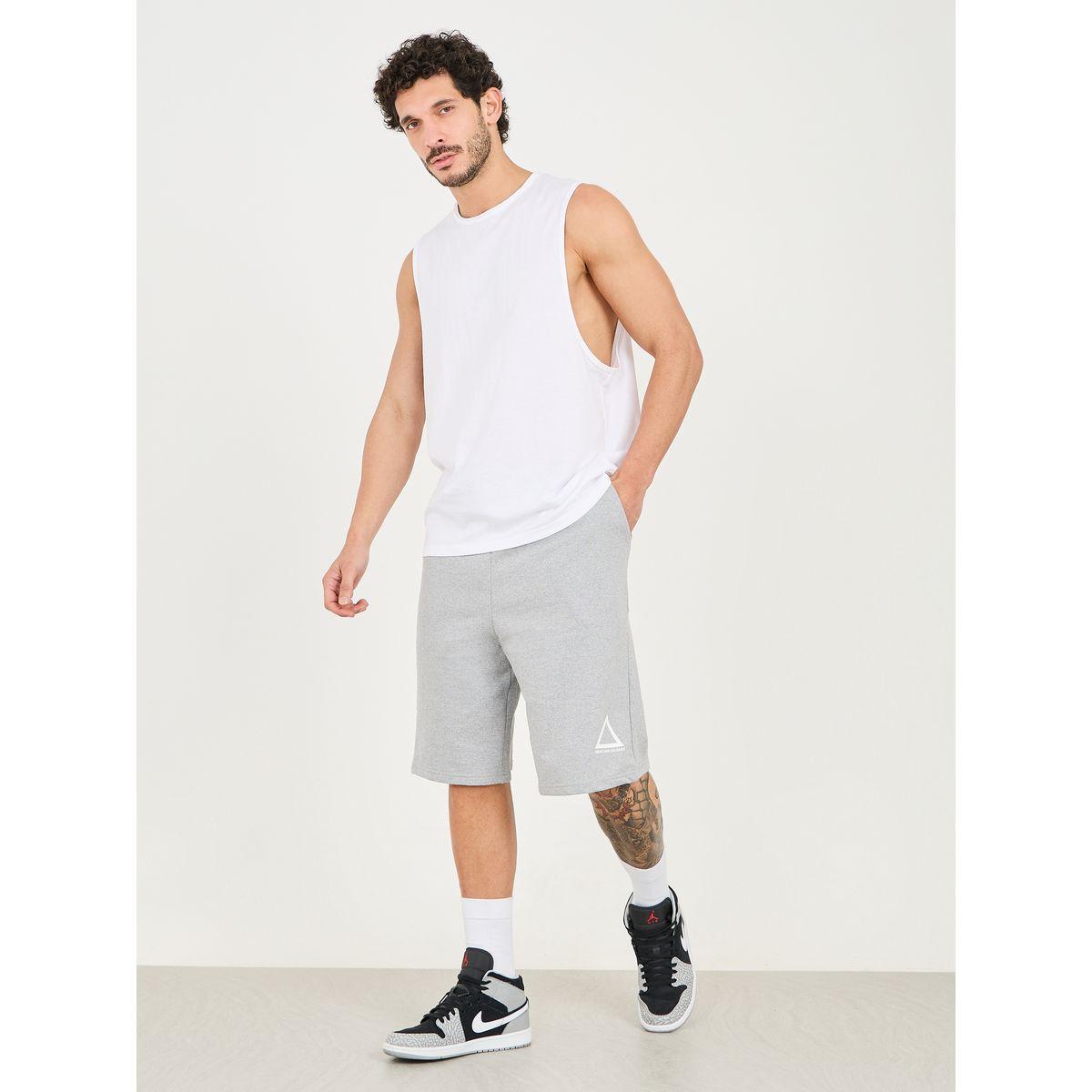 شورت ميلانج واسع مطبع بطبعة جرافيك-men-clothing-sportswearandactivewear-bottoms-shorts-image-2