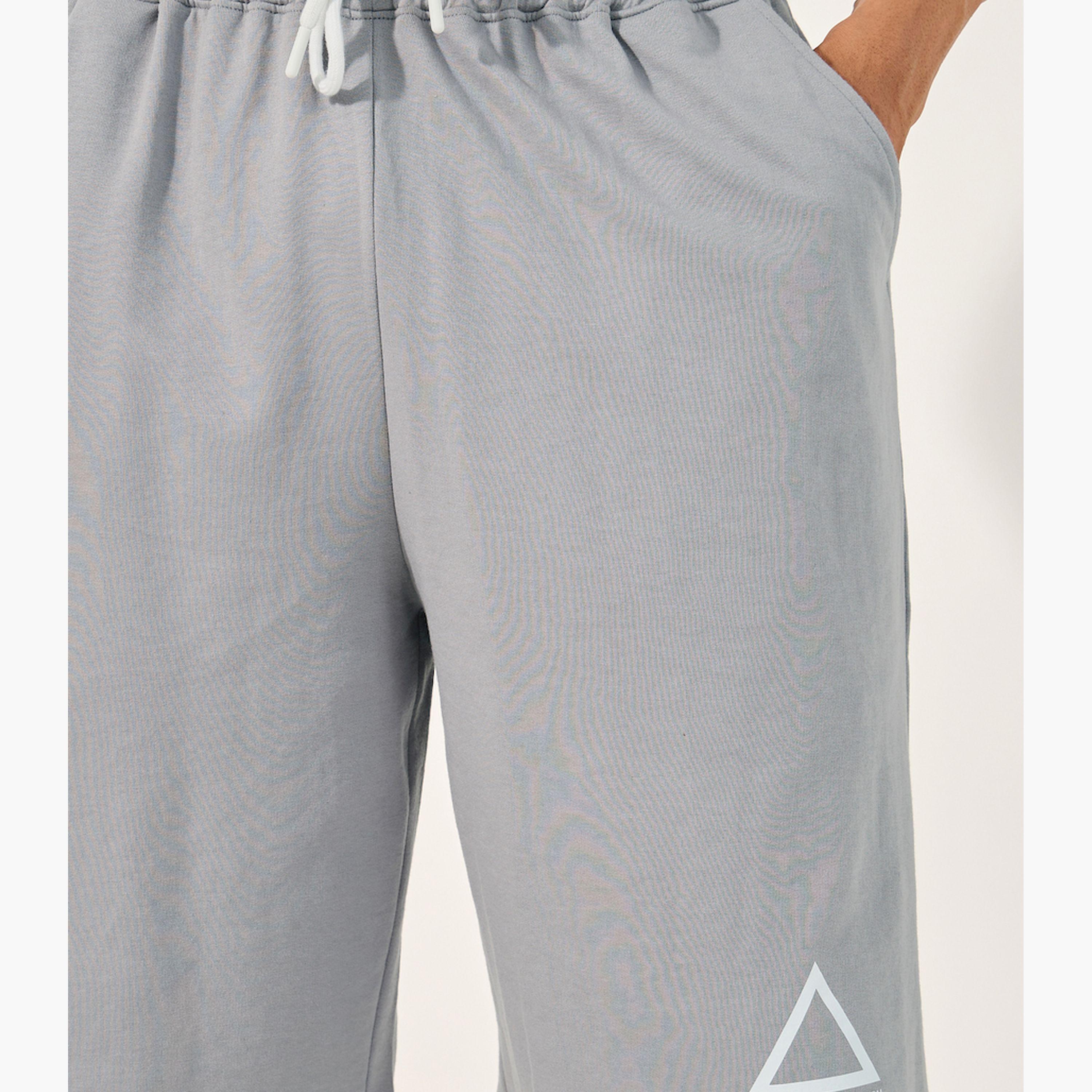 Styli Eco Earth Graphic Hem Printed Oversized Shorts-men-clothing-sportswearandactivewear-bottoms-image-3