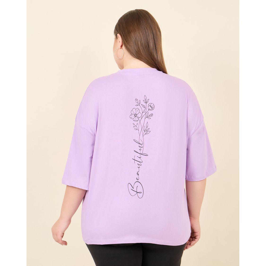 Styli Plus Oversized Drop Shoulder Front and Back Beautiful Print T-shirt-women-clothing-tshirts-image-4