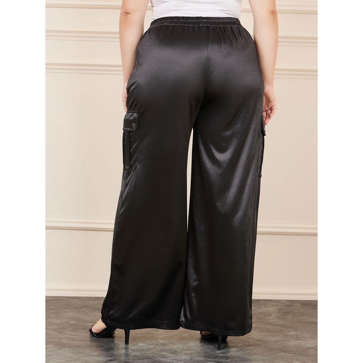Styli Plus Satin Cargo Wide Leg Pant-women-clothing-bottoms-trousers-image-4