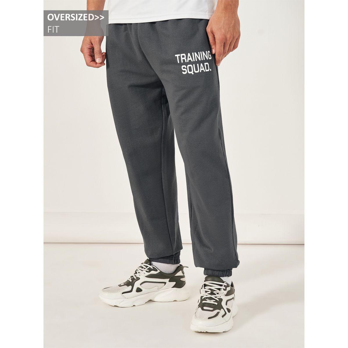 Styli Eco Earth Slogan Print Oversized Training Joggers-men-clothing-sportswearandactivewear-bottoms-image-1