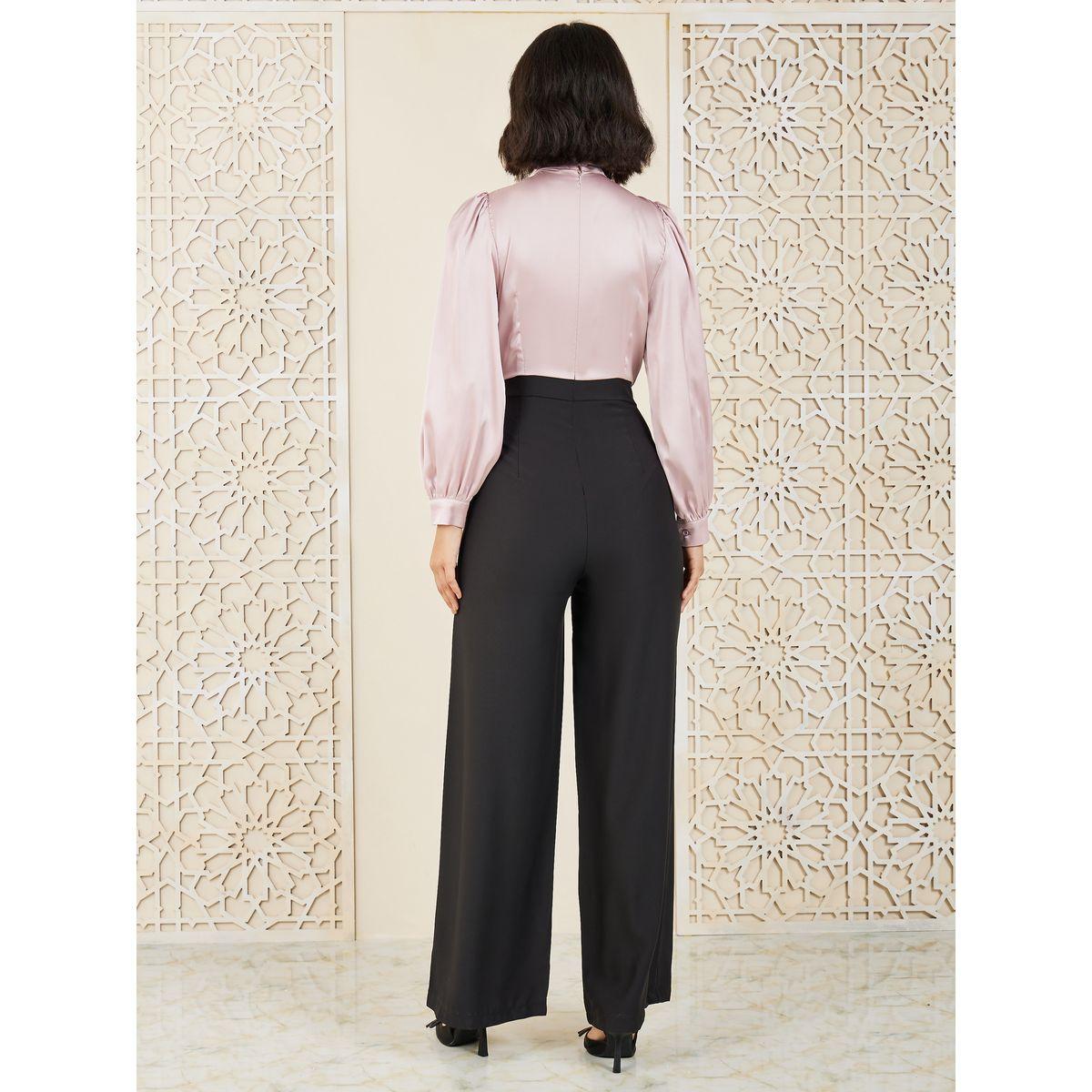 Styli Satin Key Hole Neck Wide Leg Jumpsuit-women-clothing-jumpsuits-image-4
