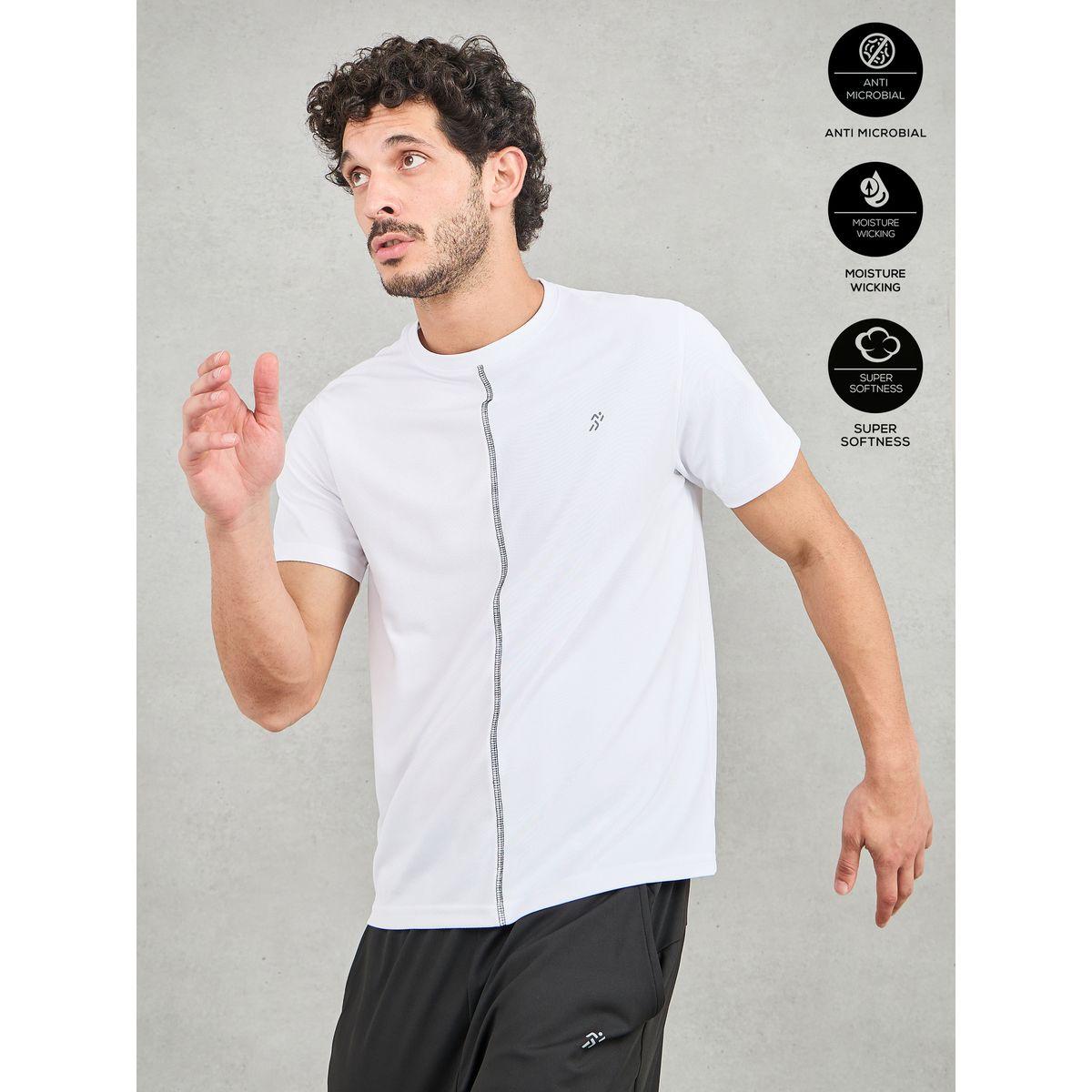 Styli Active Moisture Wicking Textured Half Textured Running T-shirt-men-clothing-sportswearandactivewear-tshirtsandpolos-image-1