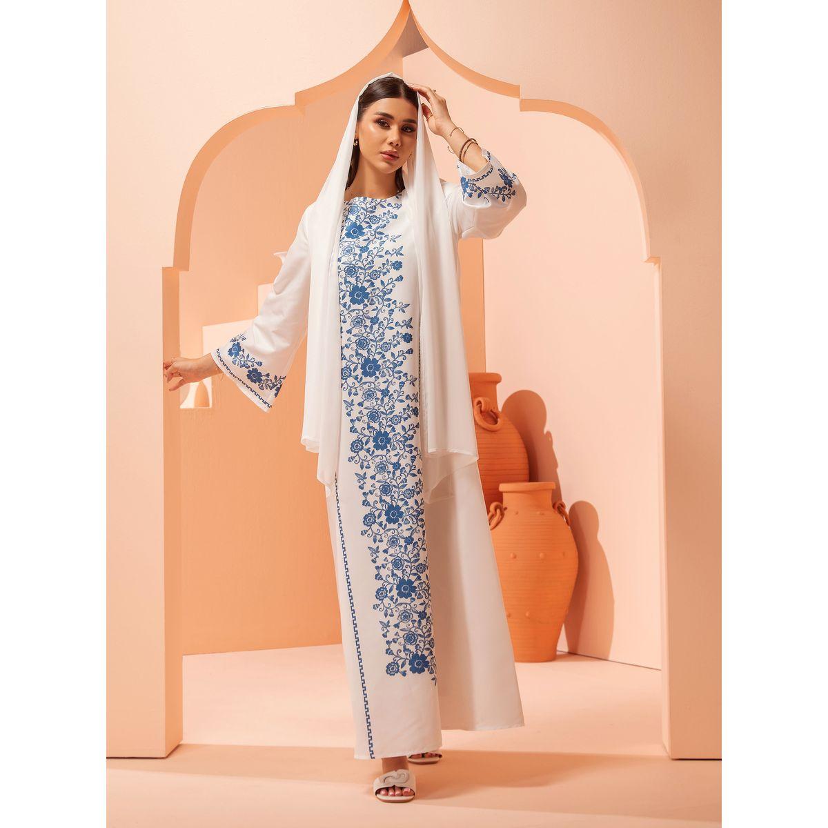جلابية مطبعة بطبعة زهور-women-arabicclothing-jalabiyas-image-1