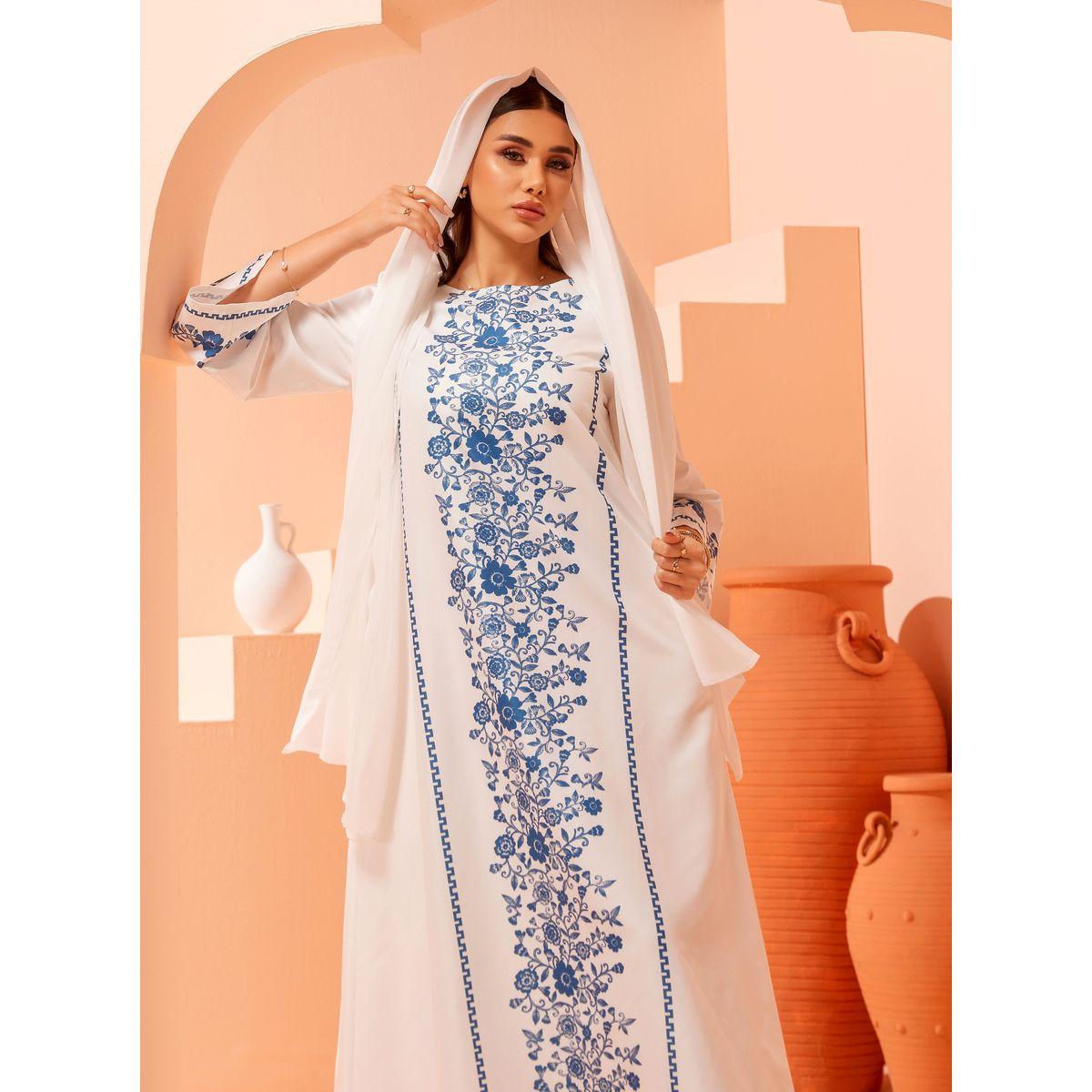 Styli Floral Panel Print Jalabiya-women-arabicclothing-jalabiyas-image-2