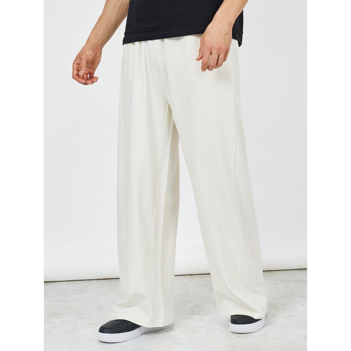 Styli Solid Wide Leg Open Hem Jogger-men-clothing-bottoms-joggers-image-1