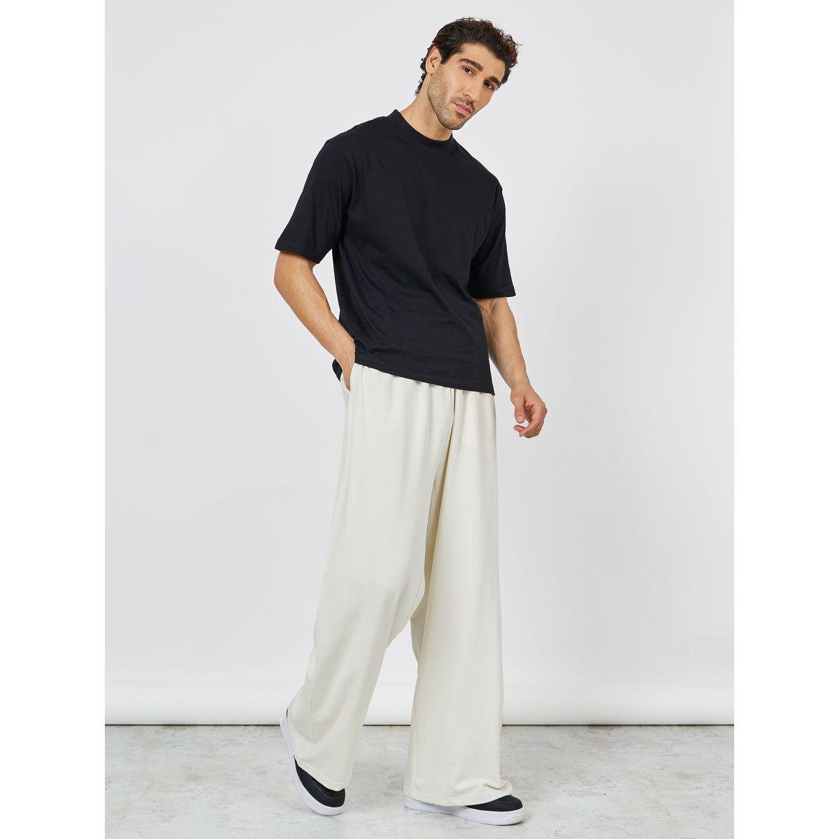 Styli Solid Wide Leg Open Hem Jogger-men-clothing-bottoms-joggers-image-2