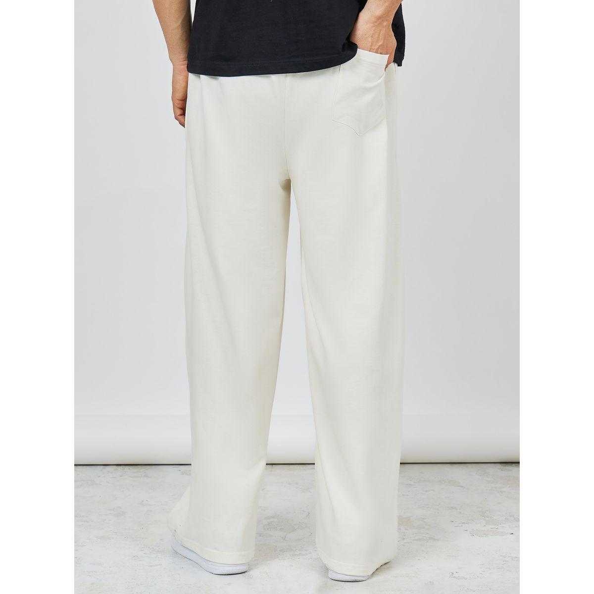 Styli Solid Wide Leg Open Hem Jogger-men-clothing-bottoms-joggers-image-4