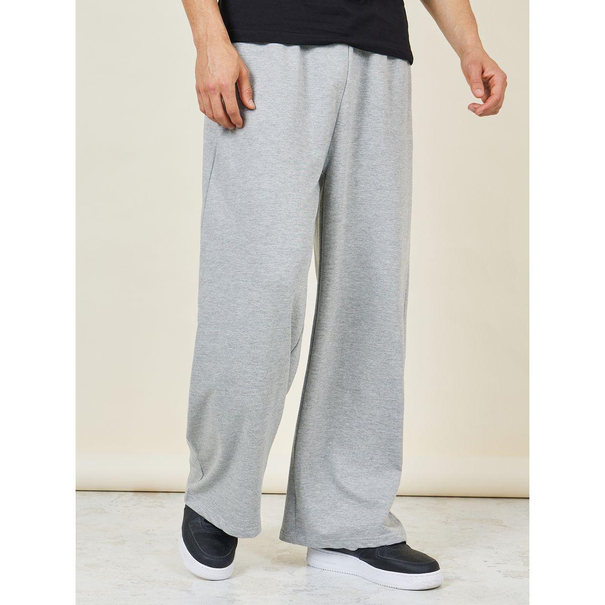Styli Solid Wide Leg Open Hem Jogger-men-clothing-bottoms-joggers-image-1