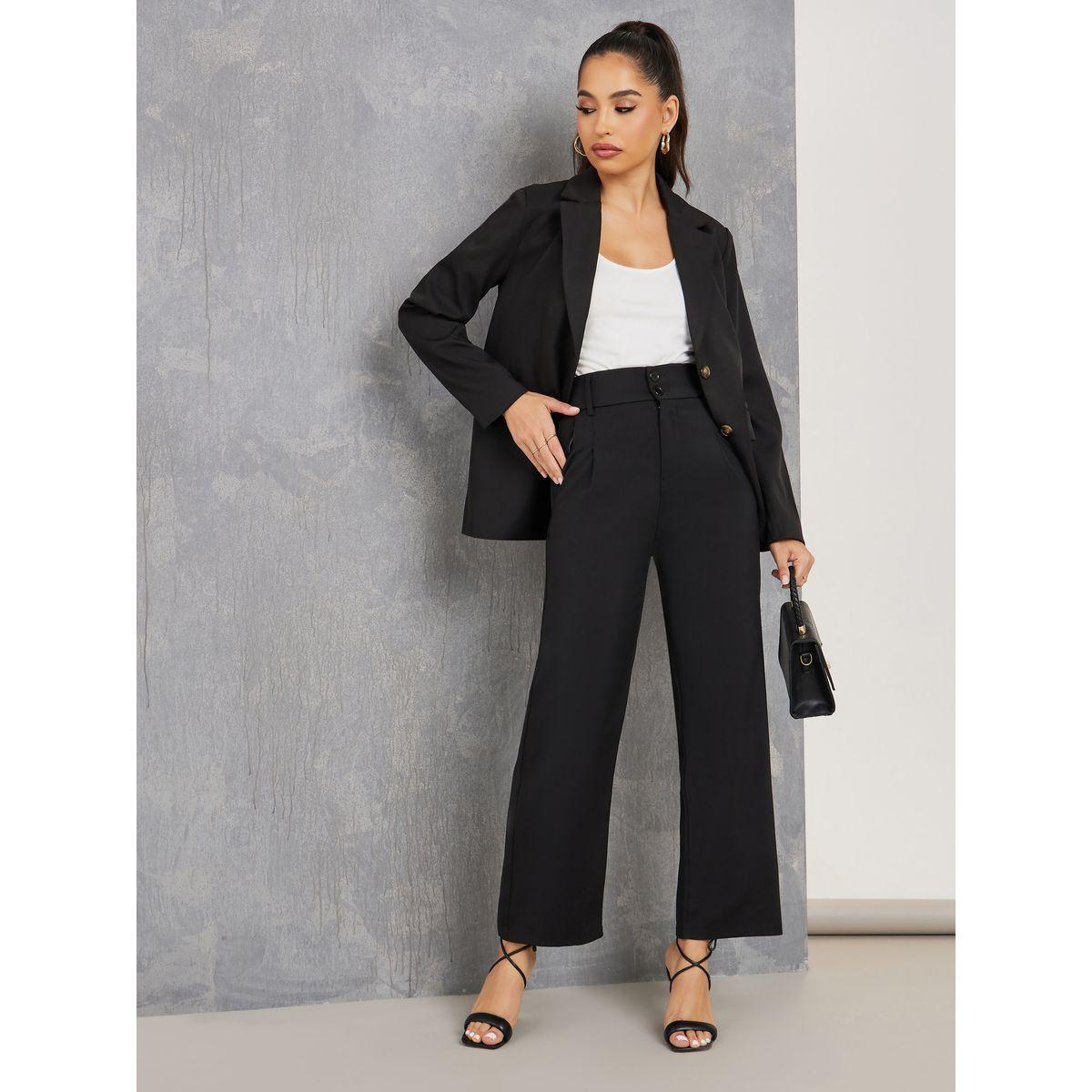 Styli Wide Leg Trouser with Belt Loops-women-clothing-bottoms-trousers-image-2