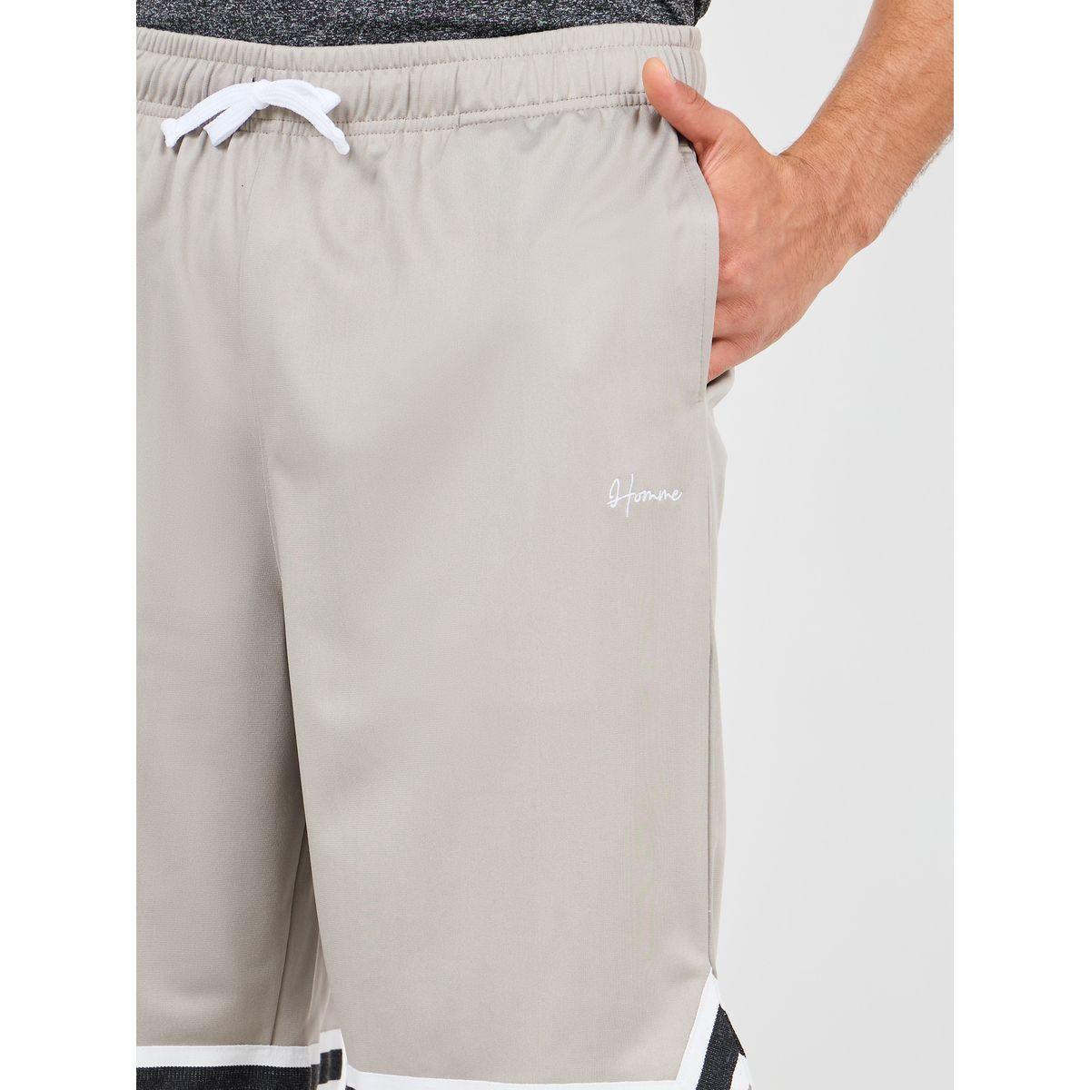 Styli Active Ultra Soft Micro Poly Basketball Shorts with Contrast Tape Hem Detail-sports-men-clothing-bottoms-image-3