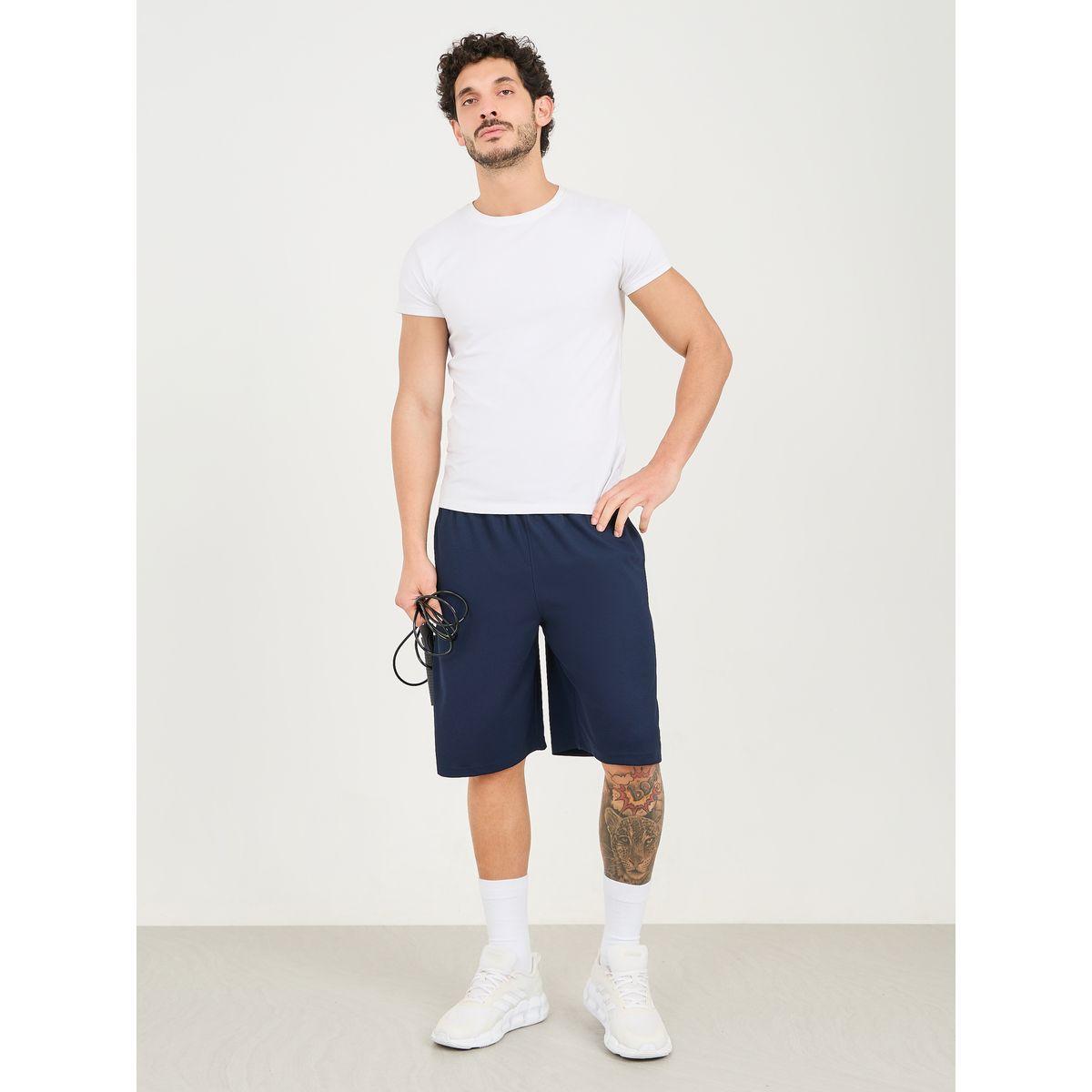Styli Active Micro Pique Knit Reflective Logo Oversized Training Shorts-men-clothing-sportswearandactivewear-bottoms-shorts-image-2