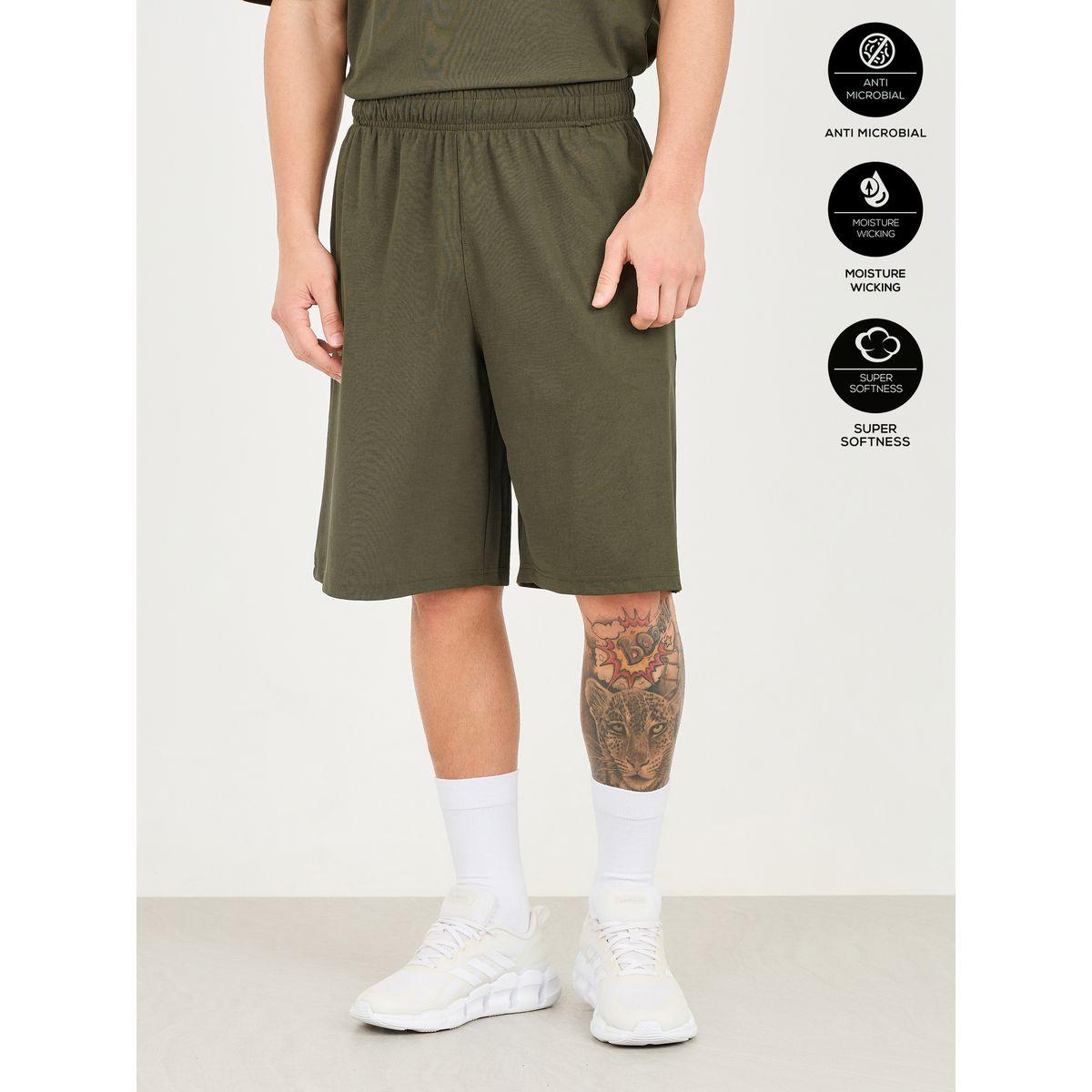 Styli Active Micro Pique Knit Reflective Logo Oversized Training Shorts-men-clothing-sportswearandactivewear-bottoms-shorts-image-1