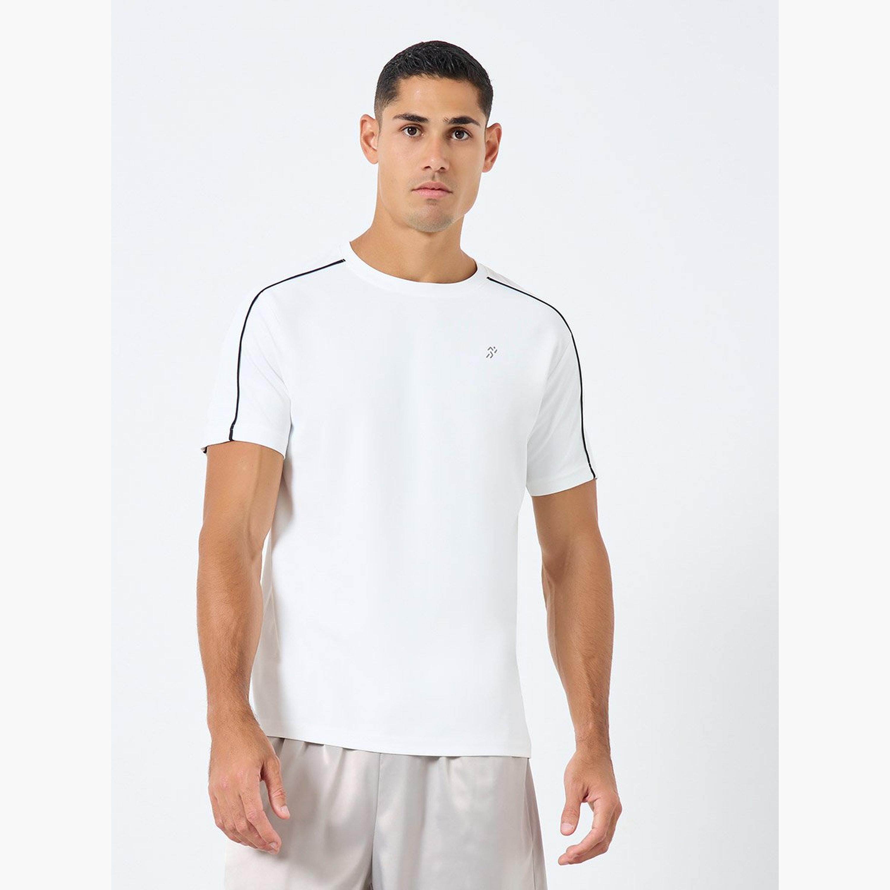 Styli Men Contrast Piping Detail Workout T-Shirt-sports-men-clothing-tshirtsandpolos-image-1