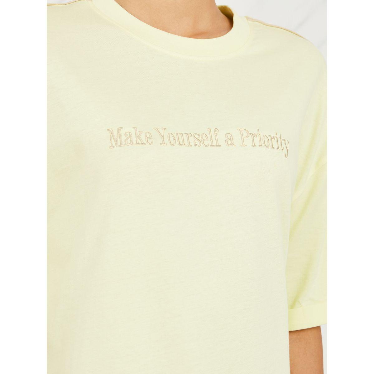 Styli Oversized Embroidered Slogan Binding Trim T-shirt-women-clothing-tshirts-image-3