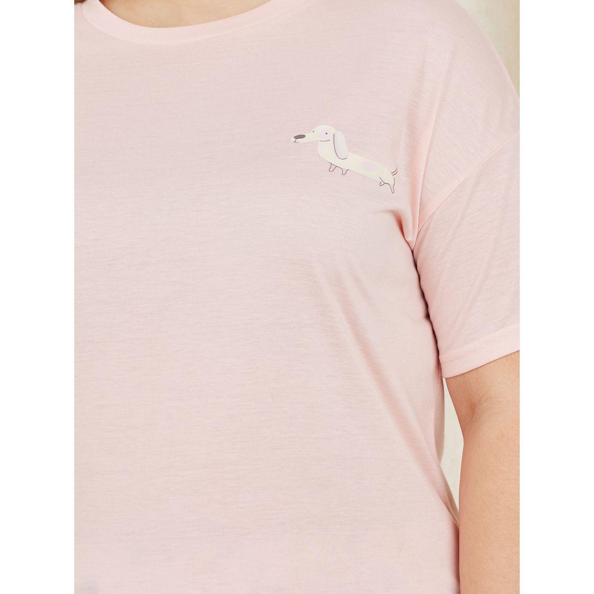 Styli Unwind Plus Puppy Print T-shirt and AOP Pyjama Set-women-clothing-nightwear-pyjamas-longsets-image-3