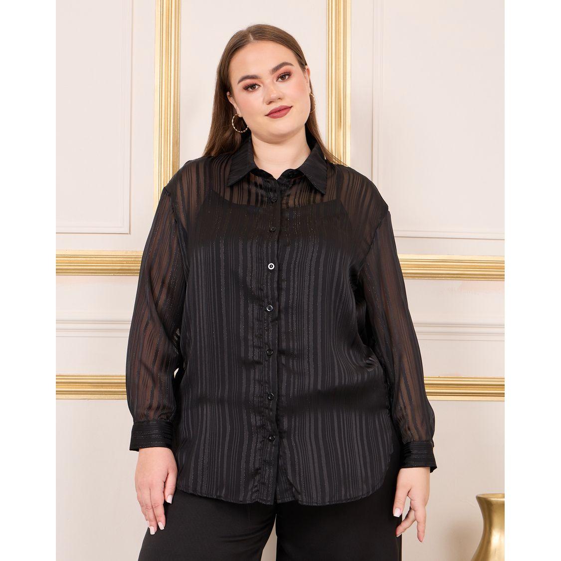 Styli Plus Striped Sheer Shirt, Slip and Wide Leg Pant Set-women-clothing-dresses-image-3