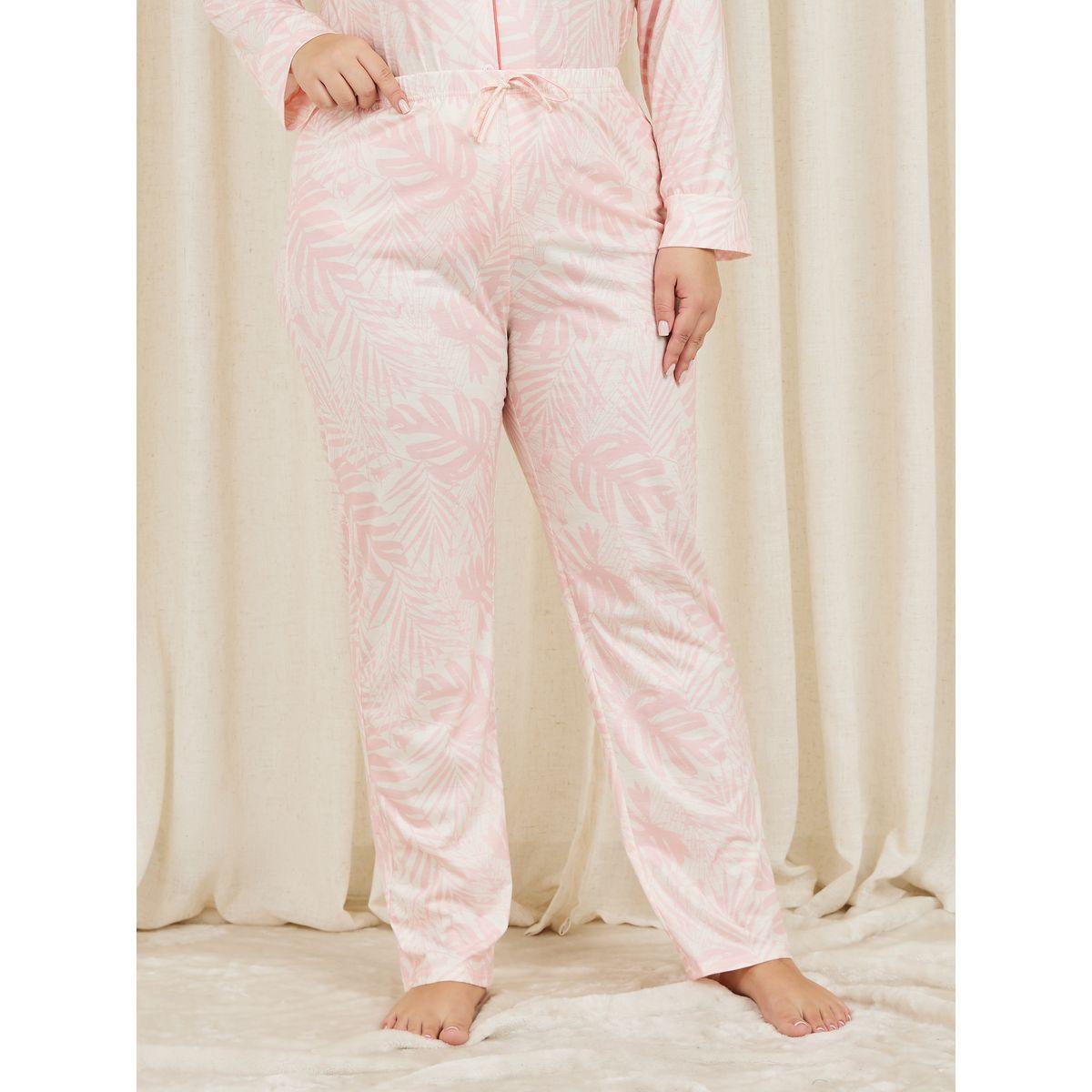 طقم من بنطال بيجاما وبلوزة بمقاس كبير-women-clothing-nightwear-pyjamas-longsets-image-5