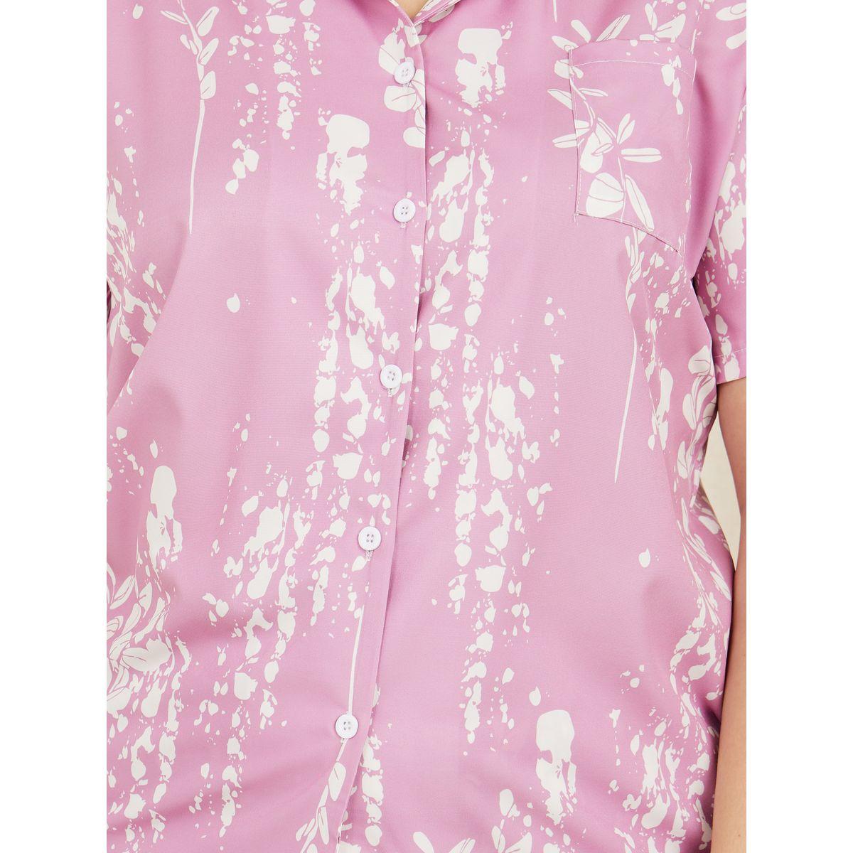 Styli Unwind Plus Abstract Print Shirt and Pyjama Set-women-clothing-nightwear-pyjamas-longsets-image-3