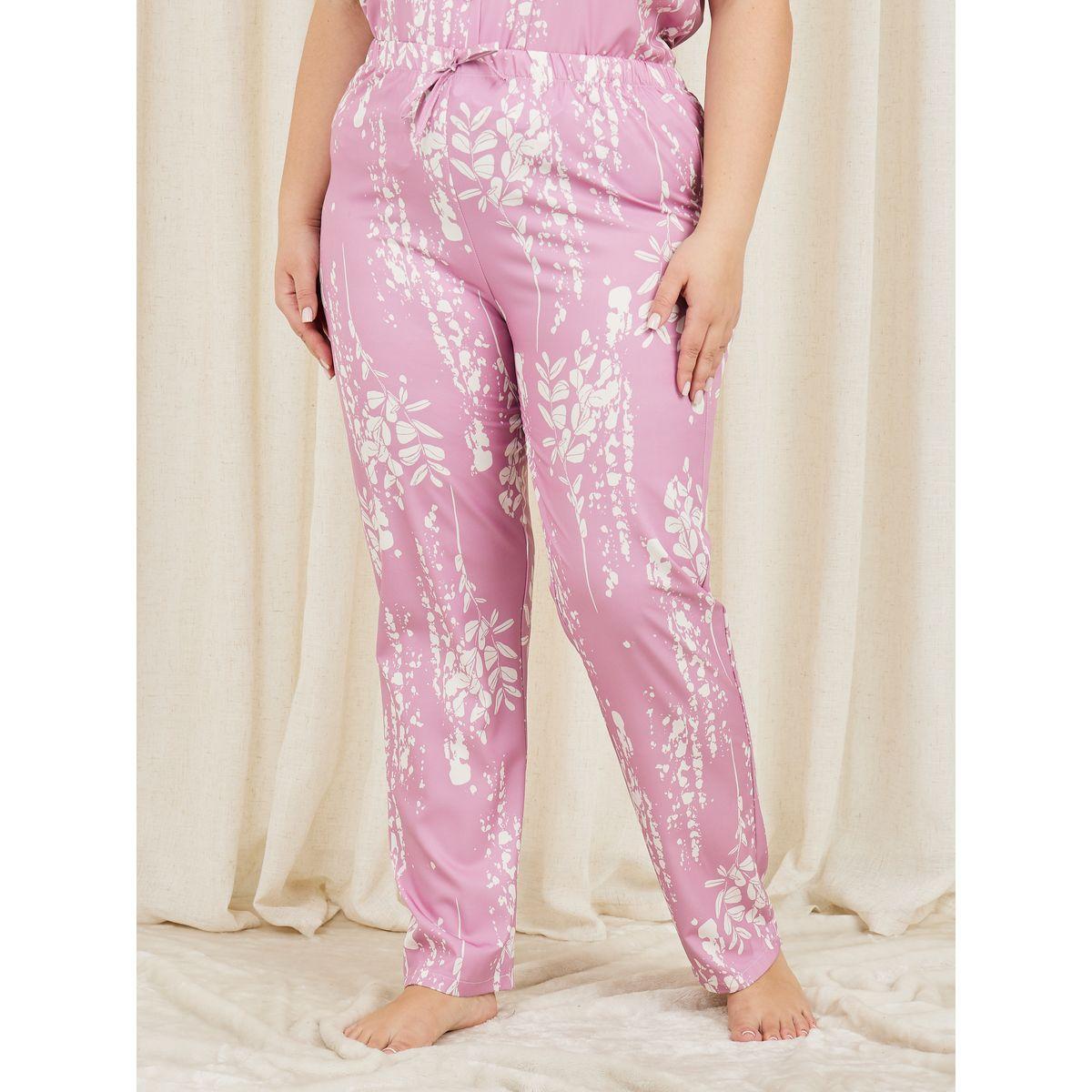 طقم من بنطال بيجاما وبلوزة بمقاس كبير-women-clothing-nightwear-pyjamas-longsets-image-5