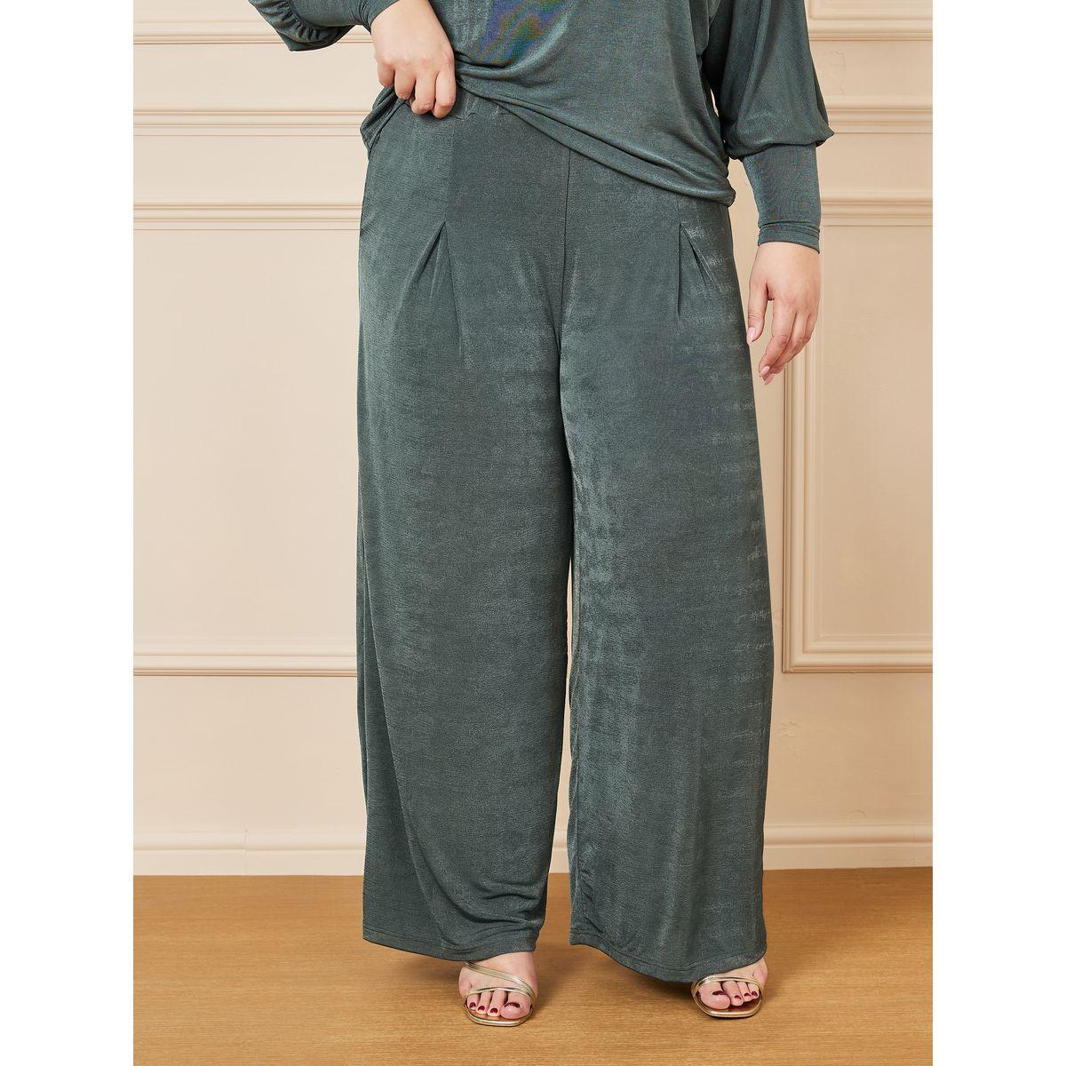 مجموعة من بنطال مع بلوزة بمقاس كبير-women-clothing-coordsets-image-4