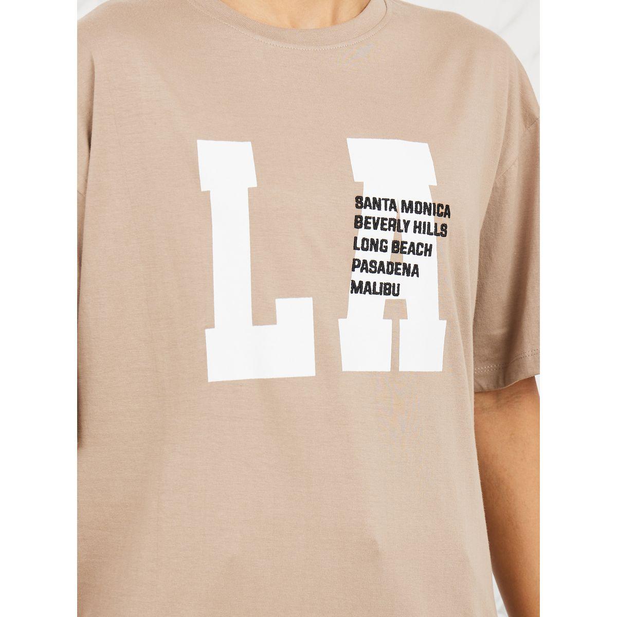 Styli Oversized LA City Names Print Round Neck T-shirt-women-clothing-tshirts-image-4