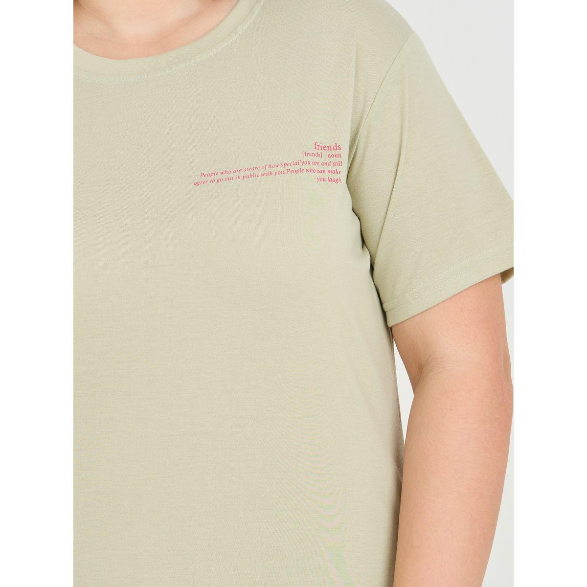 Styli Unwind Plus Script Slogan Drop Shoulder T-Shirt & Placket Shorts Set-women-clothing-nightwear-pyjamas-shortsets-image-3