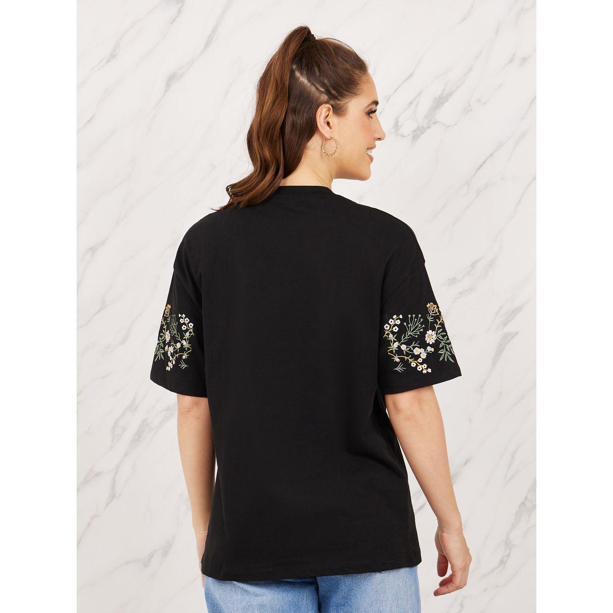 Styli Oversized Embroidered Longline T-shirt-women-clothing-tshirts-image-4