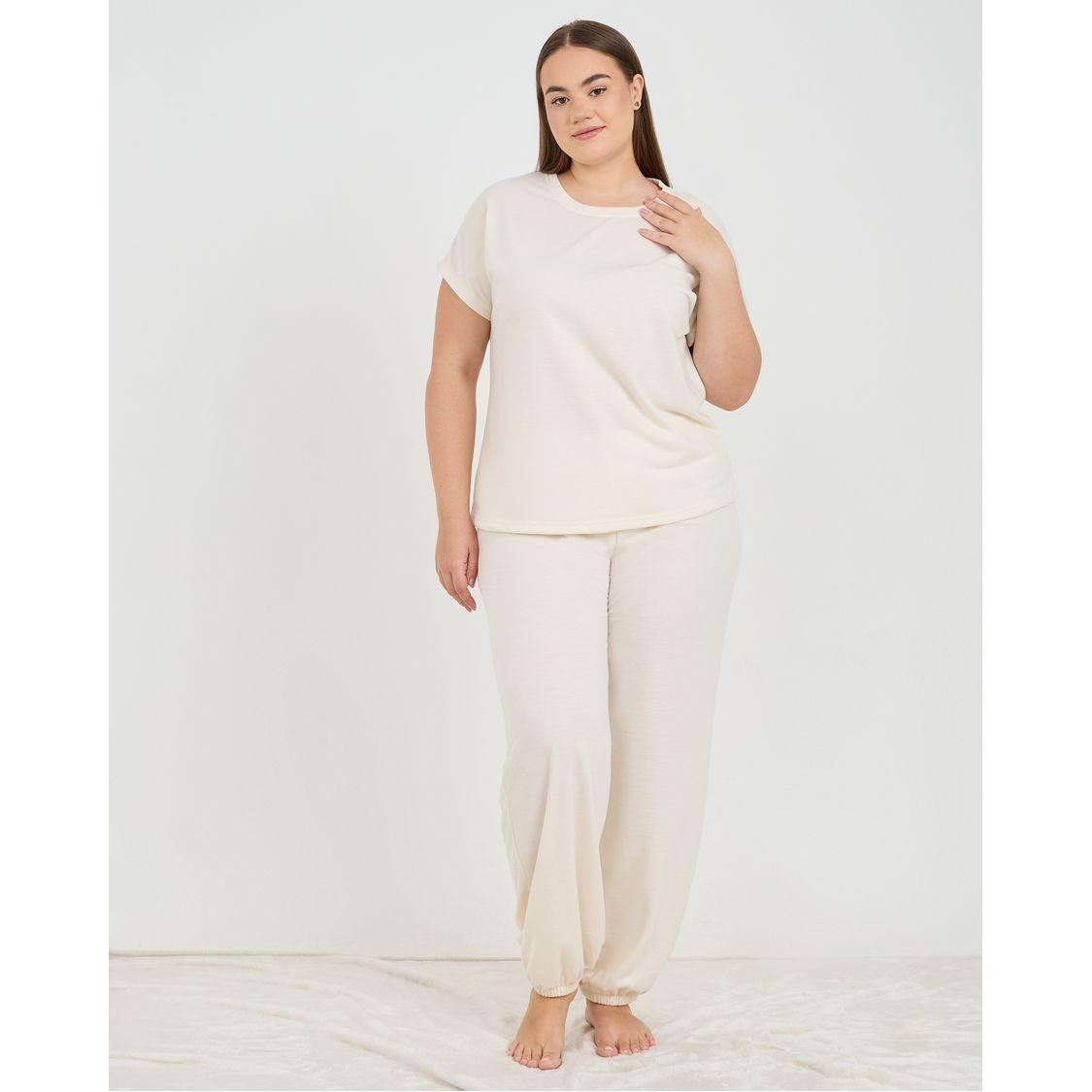 Styli Unwind Plus Solid Loopback Top & Joggers Lounge Set-women-clothing-nightwear-pyjamas-longsets-image-1