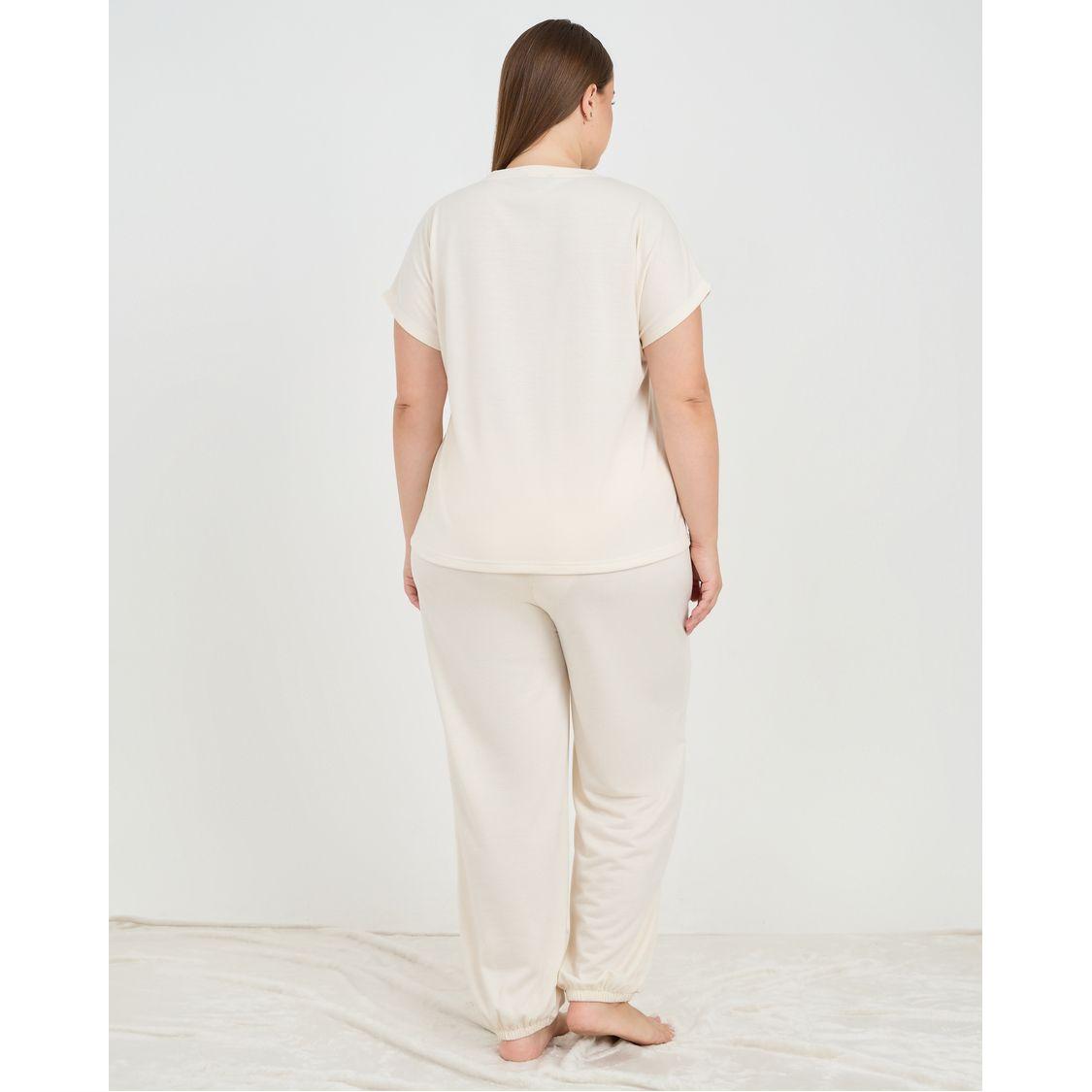 Styli Unwind Plus Solid Loopback Top & Joggers Lounge Set-women-clothing-nightwear-pyjamas-longsets-image-4