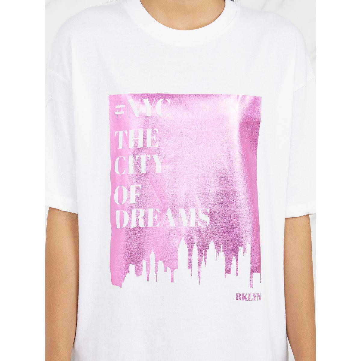 Styli Oversized Graphic Foil Print Longline T-shirt-women-clothing-tshirts-image-4