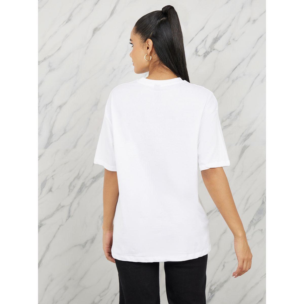 Styli Oversized Graphic Foil Print Longline T-shirt-women-clothing-tshirts-image-5