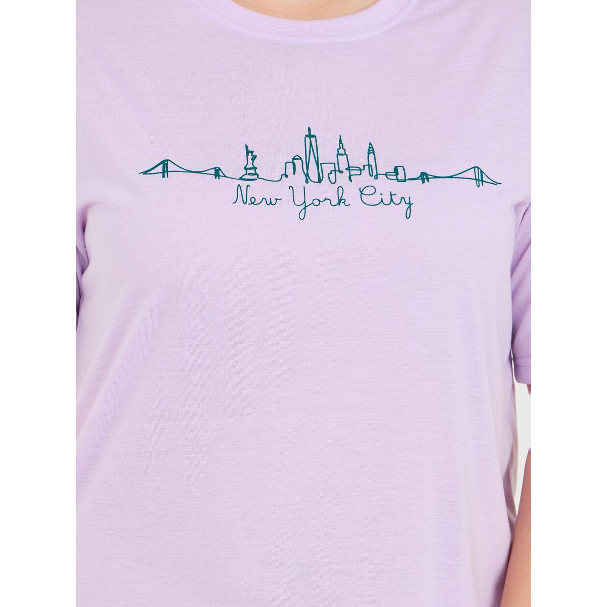 Styli Unwind Plus New York City Print Drop Shoulder Sleep T-shirt Dress-women-clothing-nightwear-nighties-image-3
