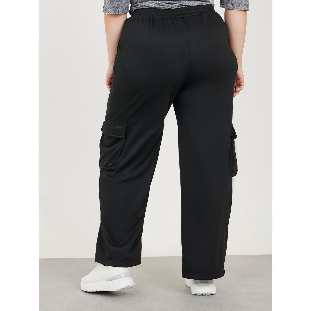 Styli Solid Pintuck Straight Fit Cargo Jogger-women-clothing-bottoms-joggers-image-4