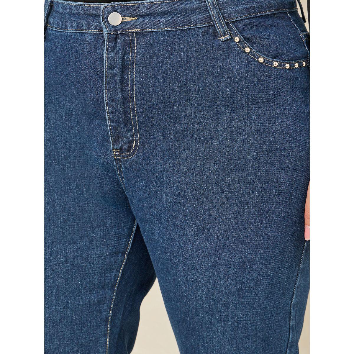 Styli Plus Studded Pocket Detail Straight Fit Jeans-women-clothing-bottoms-jeans-image-3
