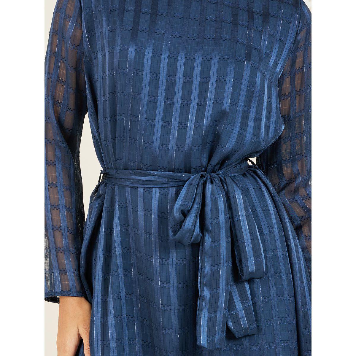 جلابية بخطوط لوريكس مع اربطة-women-arabicclothing-jalabiyas-image-3