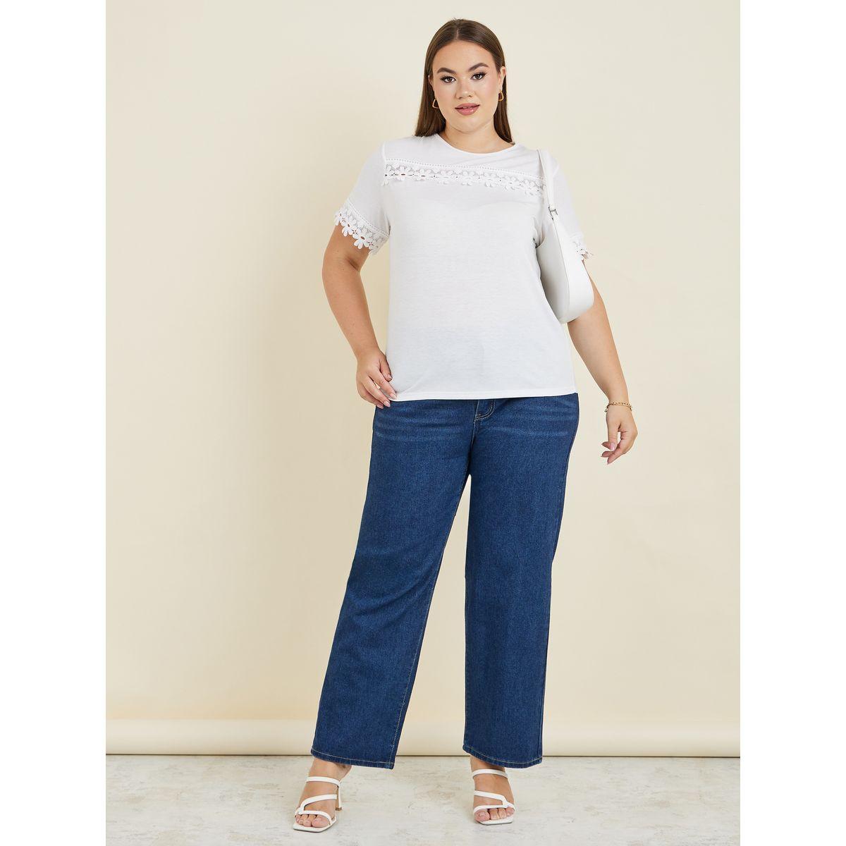 جينز دنيم بمقاس كبير وخصر عالي-women-clothing-bottoms-jeans-image-2