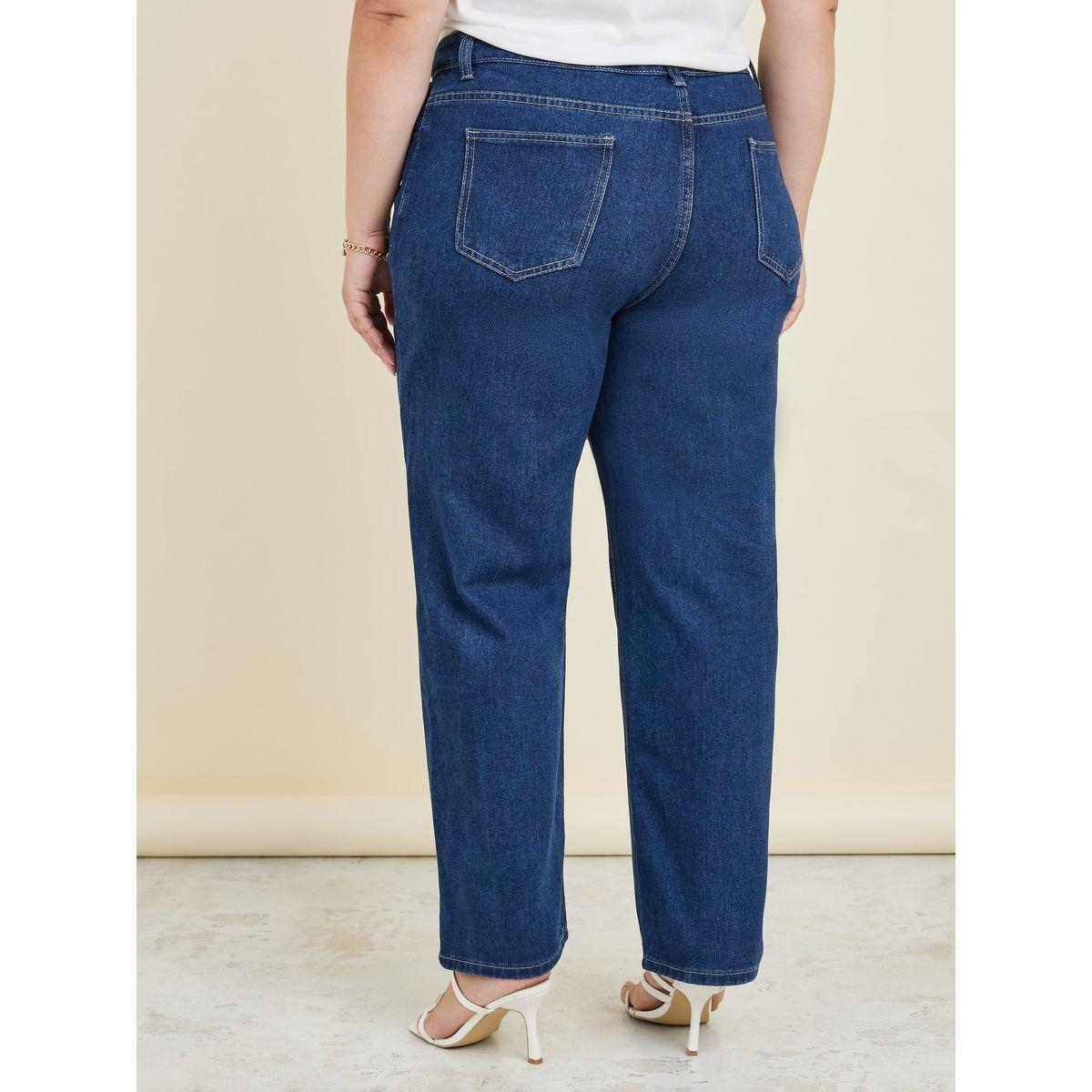 جينز دنيم بمقاس كبير وخصر عالي-women-clothing-bottoms-jeans-image-4