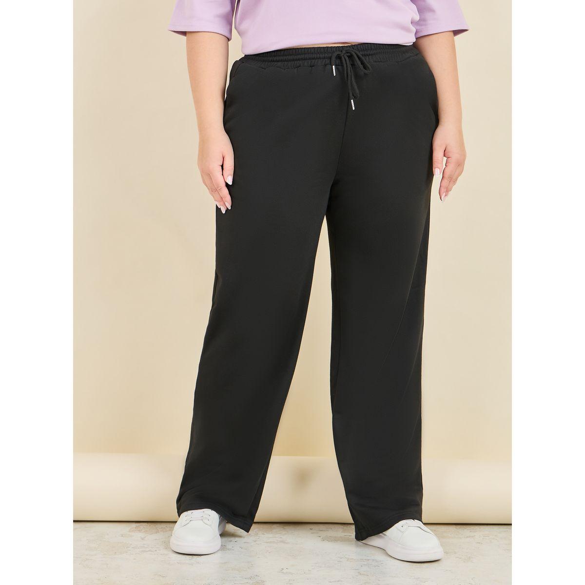 Styli Plus Drawcord Waistband Straight Leg Joggers-women-clothing-bottoms-joggers-image-1